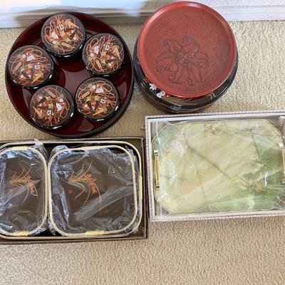 MMM063- Assortment Of Asian Themed Platters & More