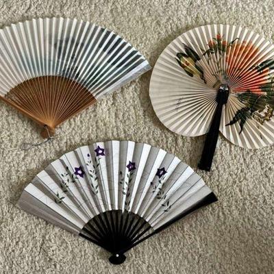 MMM062- Various Vintage Japanese Fans