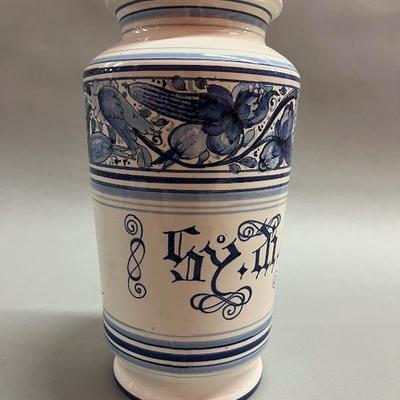 Hand Painted Blue And White Ceramic Vase
