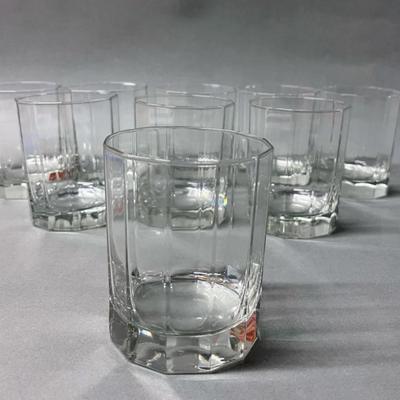 Set Of 9 Octagonal Rocks Glasses
