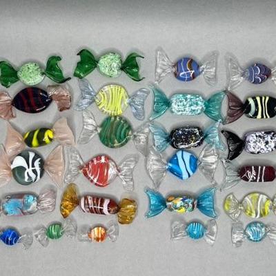 Collection Of Murano Glass Decorative Hard Candies
