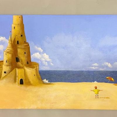 Michael Paraskevas (American, Born 1961 ) Sand Castle, Oil On Canvas
