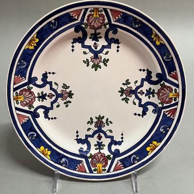 Portugese Hand Painted Ceramic Plate
