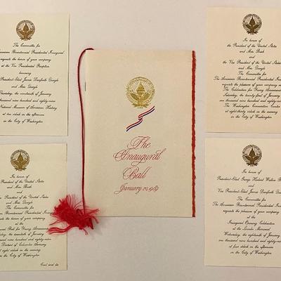 Republican Presidential  1989 Inaugural Ball invitations and related