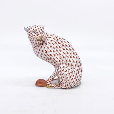 Herend fishnet leopard ht. 5 1/2”