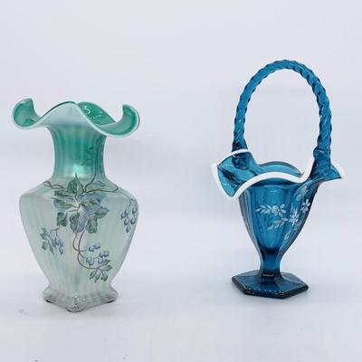 Artist-signed Fenton vases
