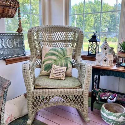Wicker rocking chair