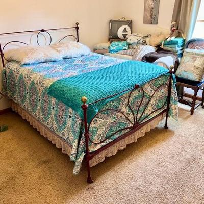 Full size bed with mattress and box springs