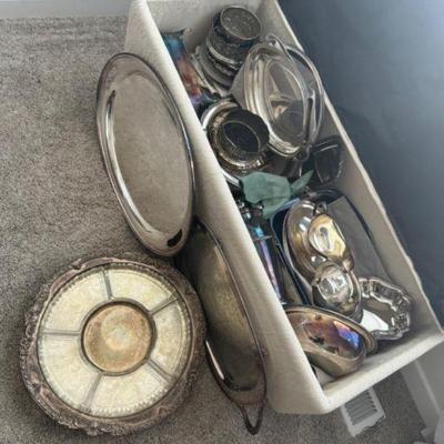 Grand Collection Of Silverplate Tableware & Serving Dishes	