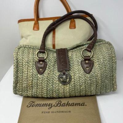 Two Large Tommy Bahama Purses w/ Dust Bag	