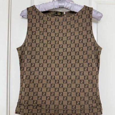 Fendi Zucca Logo Tank Top - Women's S/M Size 44	
