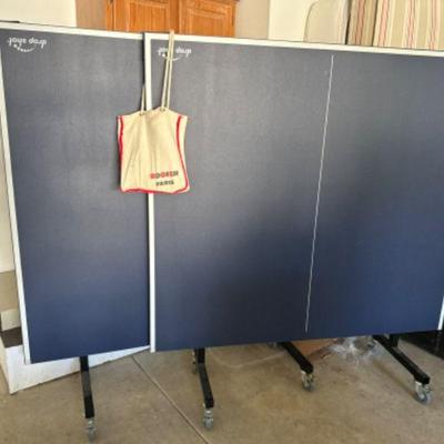 Pair of Drop Shot Ping Pong Tables w/ Net, Bag, & Rackets	