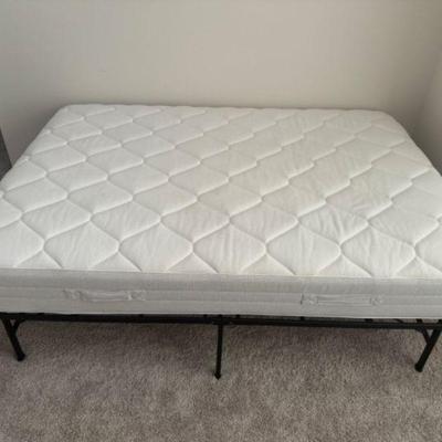 IKEA Sultan Hallen Full Size Mattress & Metal Frame Set	