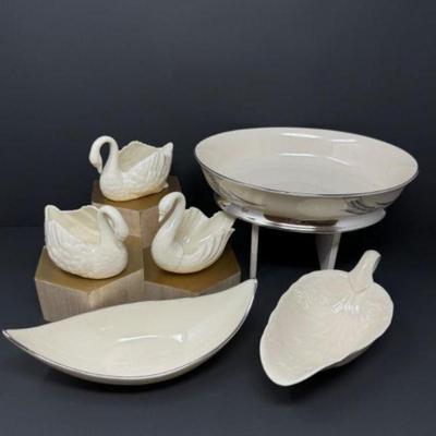 Lenox "Wheat" Pattern Collection + Flintridge Chalice Vegetable Bowl	