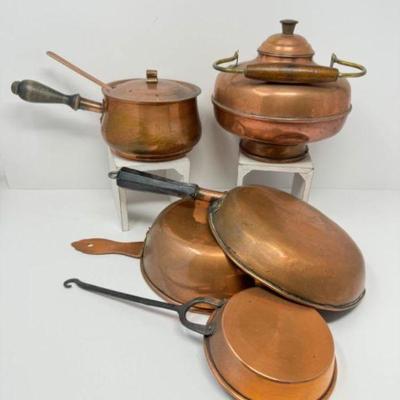 Vintage Dutch Copper Cookware Set	