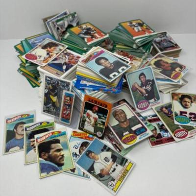 Vintage Sports Card Lot: Assorted Loose Sports Cards - NFL, MLB, NBA (70s-90s)	