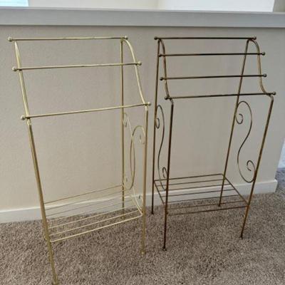 Gold-Tone Three-Tier Drying Rack w/ Swirled Accents	