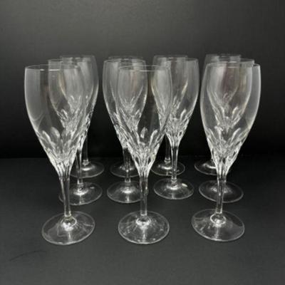 Set of 11 Gorham Diamond Clear Champagne Flutes	