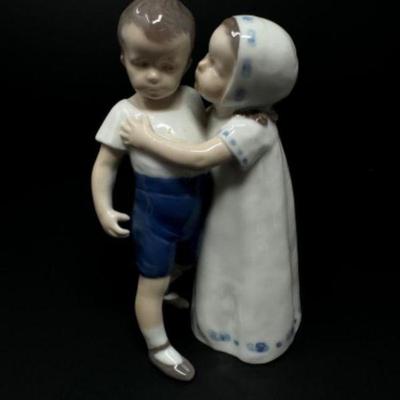 B&G Figurine No.1614 "Love Refused" Girl Kissing Boy	