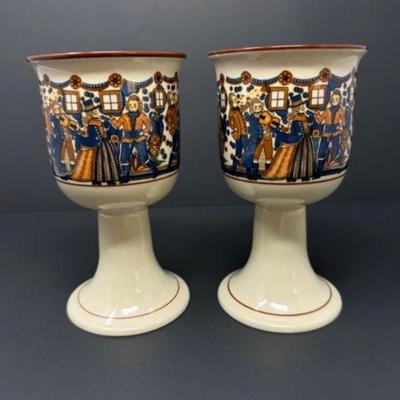 Swedish Stoneware Goblets by Hoganas Keramik	