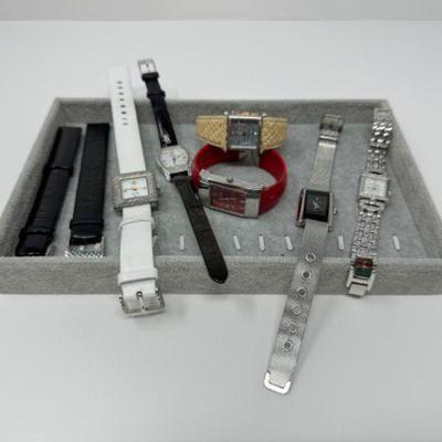 Women's Watch Lot: Sterling, Diamond Accents, & Designer Brands	