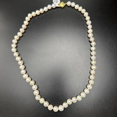 Pearls on 14k gold setting
