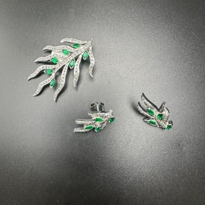Pendant and matching earrings
