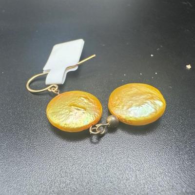 Pearls on 14k gold setting