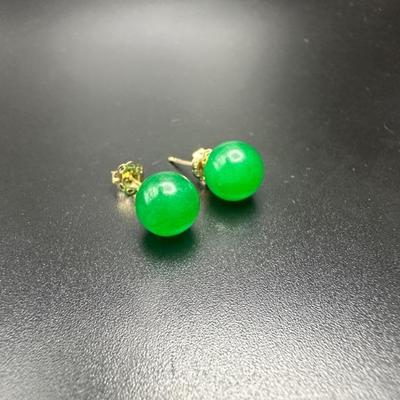 Jade earrings