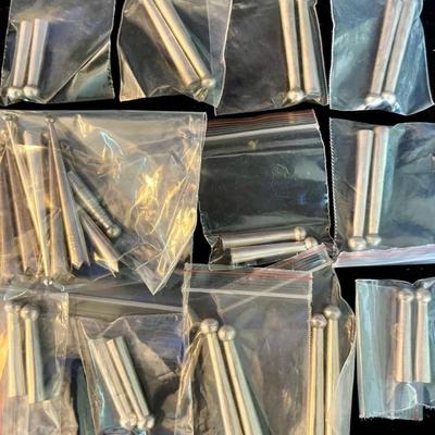 12 Pairs Of Assorted Size Sterling Silver Bolo Tips 