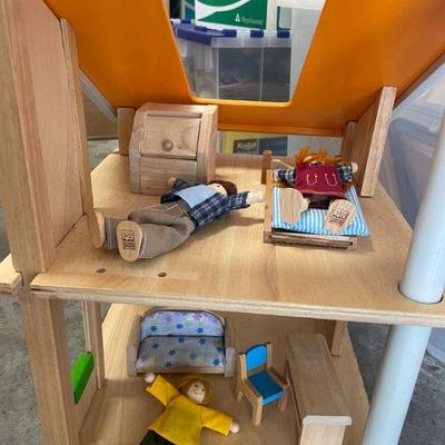 Modular Mid Century Chalet Doll Houses with furniture & assessories