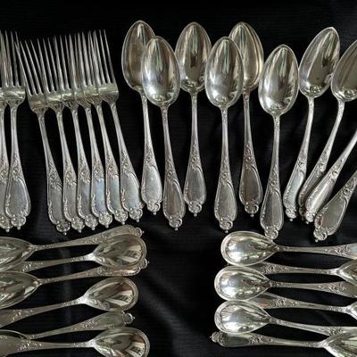 RUSSIAN silver flatware