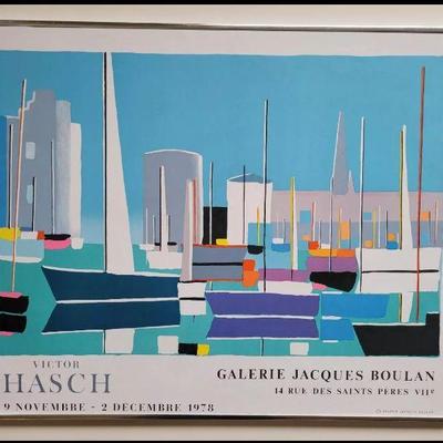 Poster Print Abstract Of Dock From French Artist Victor Hasch 