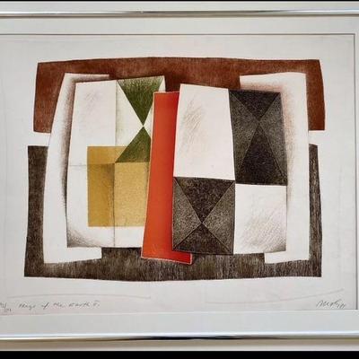 Etching With Metallic Inlays By Mikukas Kravjansky Titled Flags Of The Earth II