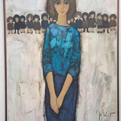 Vintage Poster Print " The Fisrt Day In School " By JEF WAUTERS