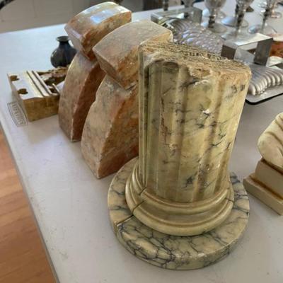 Solid Marble bookends 