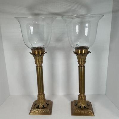 Tall Brass Candle Holders