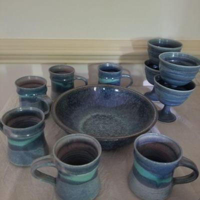 Blue pottery