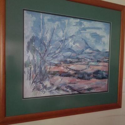 Montagne Saints-Victoire giclee print by Cezanne