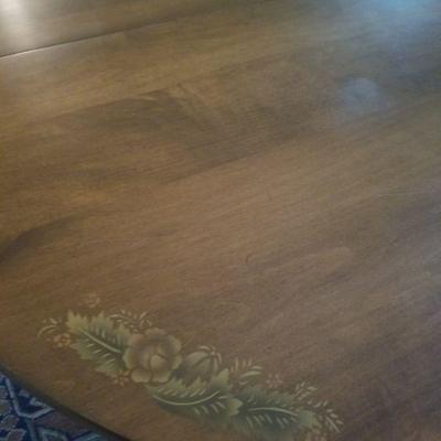Detail on Hitchcock dining table