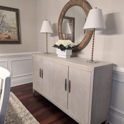 Lilly Sideboard in Champagne -$640 Dimensions: 38" H x 68" W x 18" D