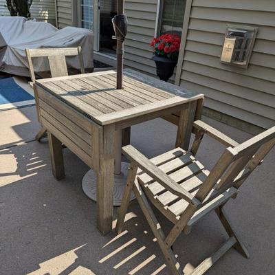 PB Indio Eucalyptus Drop Leaf Table & Chairs -$700
