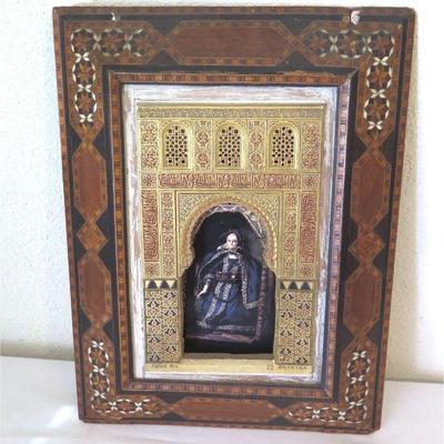 Moorish Rafael Rus 22 of Granada Alhambra Panel In Khatam Frame