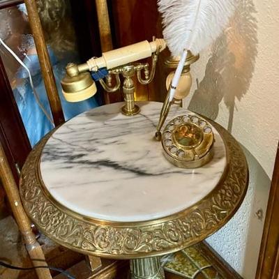 Vintage telephone table- literally a phone in a table