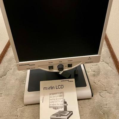 Merlin enhanced vision magnifying reader