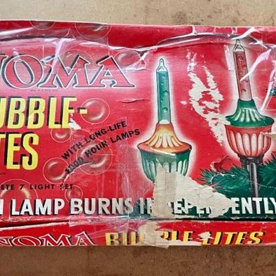Vintage Christmas lights in the box