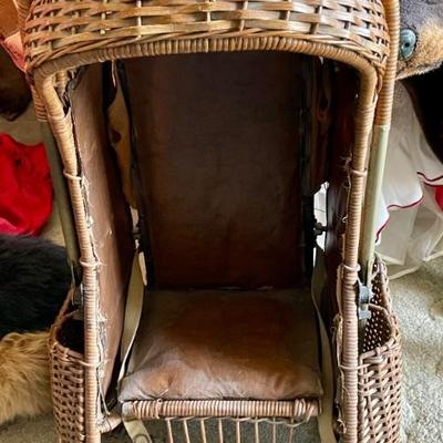 Antique Wicker Rattan Oriole antique basket Baby Stroller Carrier- Very unique!