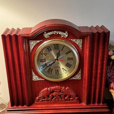 Cherry Wood 11.5" Mantle Clock