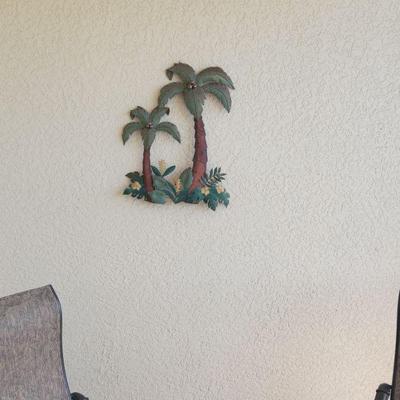 Metal Palm Tree Patio Wall Art ($18)