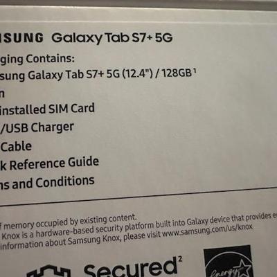 Samsung TAB S7+5G Like New In Protective Spigen Case - no scratches, hardly used, it was a back up tablet, reset system ($595)

